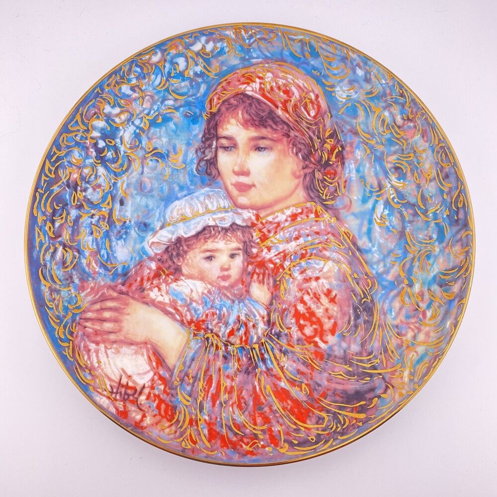 Edna Hibel mothers day plate Molly and Annie